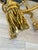 Gold Vintage Italian Hollywood Regency Gilt Metal Rope & Tassel Vanity Stool For Sale - Image 8 of 10