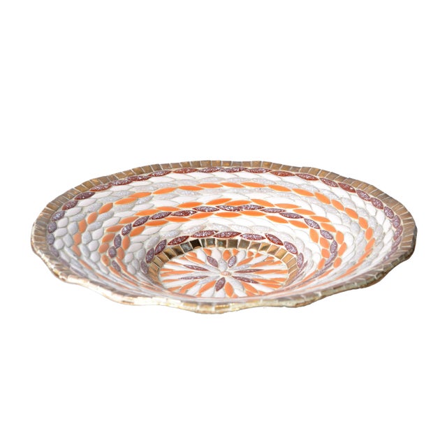 Mid-Century Modern Vintage Mirro Aluminum Decorative Plate For Sale - Image 3 of 10