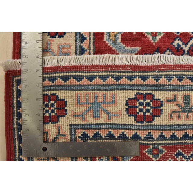 Kazak Runner 2′ X 7’10” Red Wool Tribal Hand-Knotted Oriental Rug For Sale - Image 12 of 12