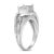 Early 21st Century 10K White Gold 1/3 Cttw Invisible Set Princess-cut Diamond Cluster Bypass Ring - Ring Size 8 For Sale - Image 5 of 7