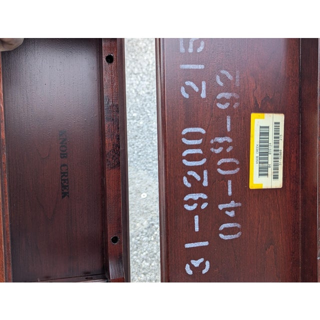 Elevate your home library or bedroom with this exquisite vintage Knob Creek Georgian-style step stool, a perfect blend of...