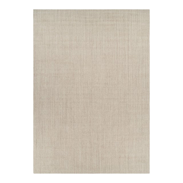 Rug & Kilim’s Oversized Modern Textural Solid Rug in Beige Tones and Striae For Sale