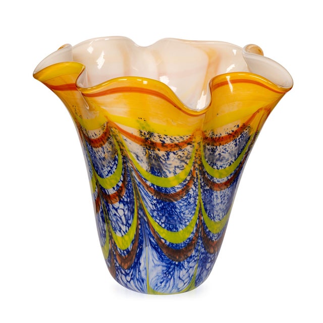 Vintage 20th Century Italian Hand Blown Murano Glass Vase, 1990s For Sale - Image 14 of 14