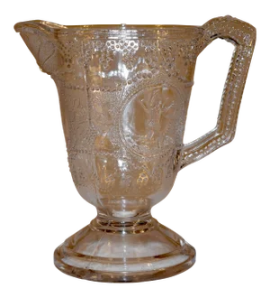 19th C American Pressed Glass Pitcher