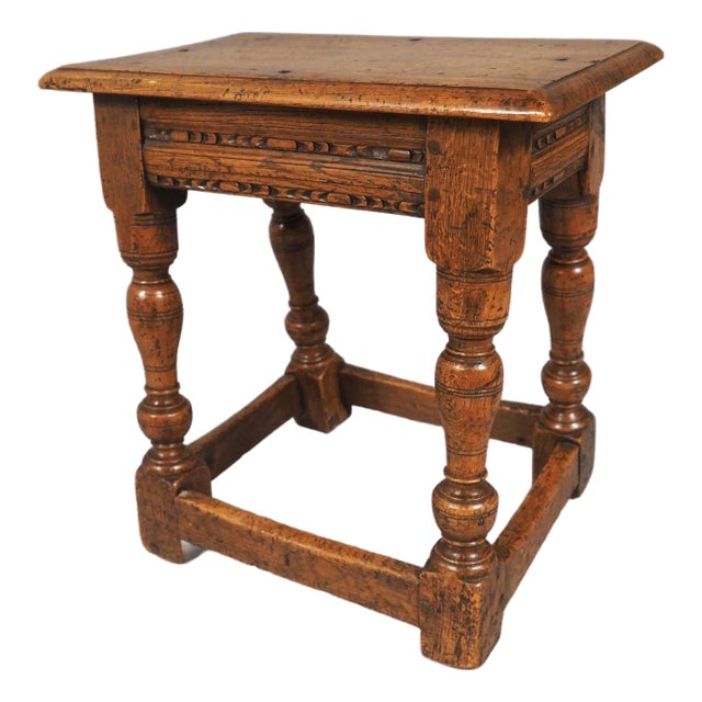 Antique 17th Century English Joint Stool For Sale