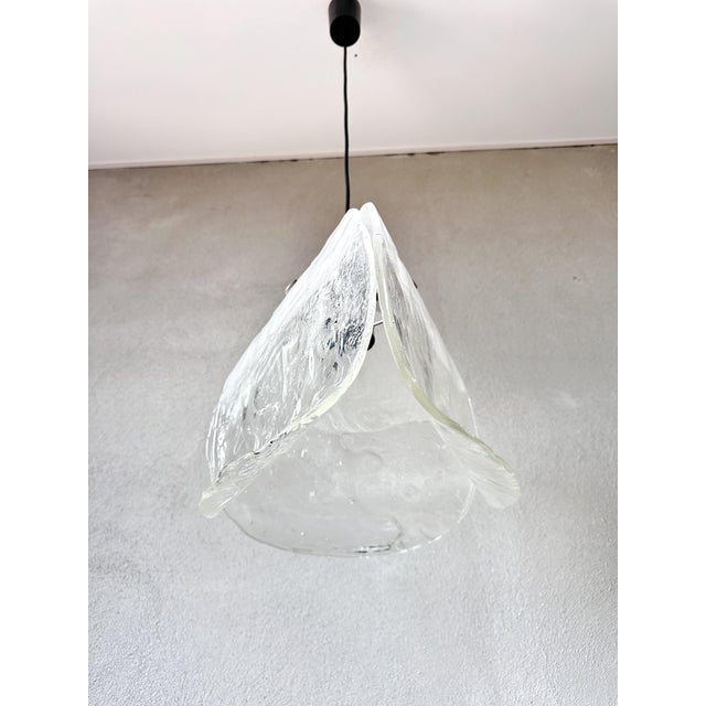 Vintage Pendant Light in Glass from Kalmar, 1970s For Sale - Image 11 of 17