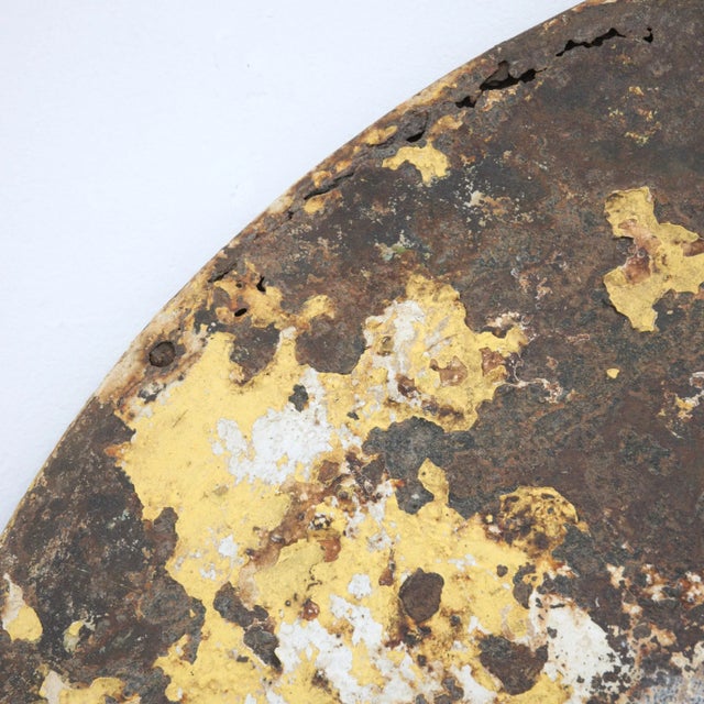 Brown Vintage French Patinated Metal Wall Decoration For Sale - Image 8 of 9