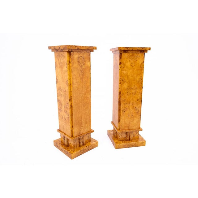 Art Deco Pedestals, 1940s, Poland, Set of 2 For Sale - Image 9 of 12