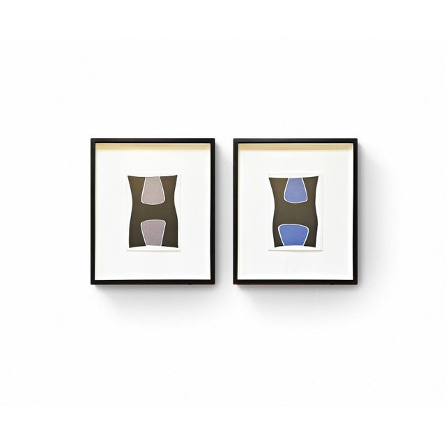 Paper Rolf Hans, a Pair of Organic Monochrome Color-Field Collages by Rolf Hans, Signed and Dated, 1992, Paper For Sale - Image 7 of 7