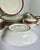 White 1920s Moritz Zdekauer Raspberry and Gold Porcelain Czechoslovakia Dinnerware Set of 28 Pieces For Sale - Image 8 of 13