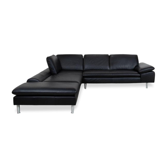 Loop Corner Sofa in Black Leather from Willi Schillig For Sale - Image 17 of 18