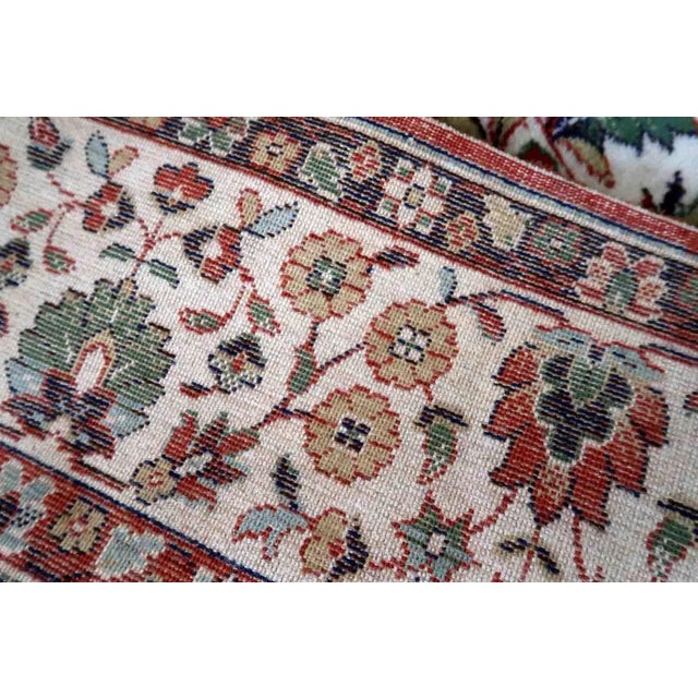 Indian 1970s Vintage Persian Qum Style Rug 8' X 11.5' For Sale - Image 3 of 13