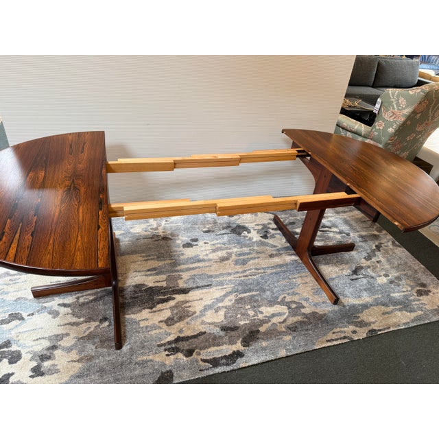 Zebra Wood Extension Dining Table, 48 Inches For Sale - Image 4 of 12