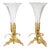 Napoleon III Crystal and Gilded Bronze Horns, 1800s, Set of 2 For Sale