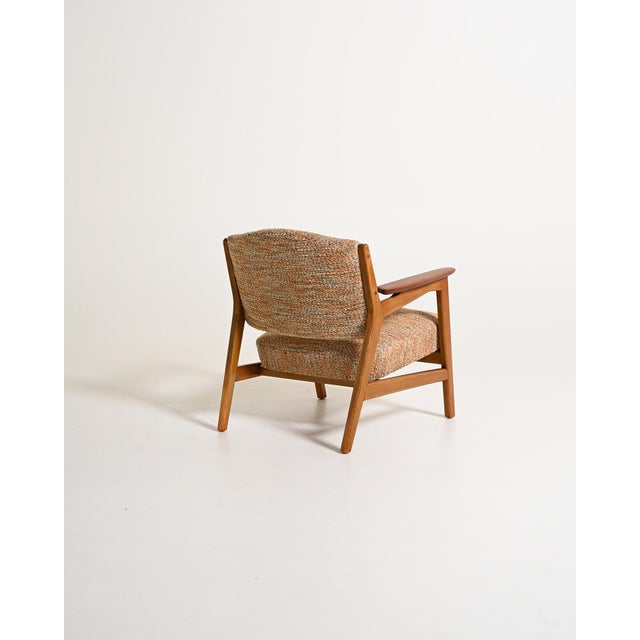 Scandinavian Lounge Chair in Beech and Teak, 1960s For Sale - Image 4 of 11