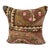 20 x 20 Rug Pillow Byzantine Whispering Turkish Pillow Cushion Cover For Sale