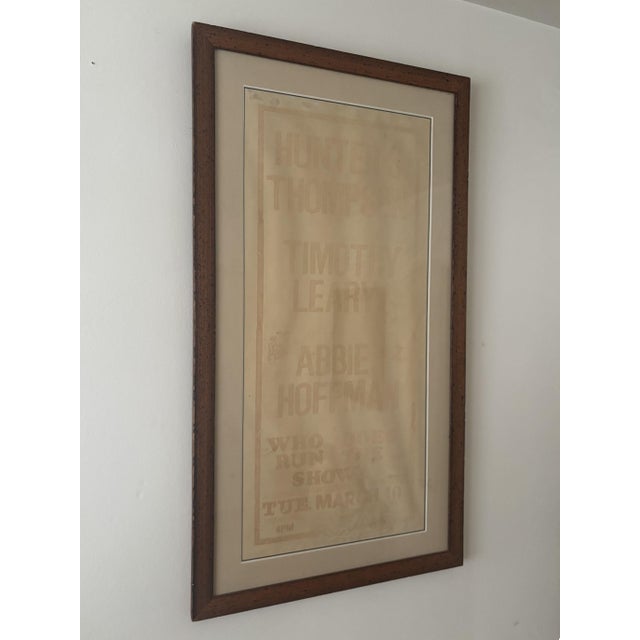 1970s "Who Does Run the Show?" Hunter S. Thompson Event Poster For Sale - Image 4 of 7