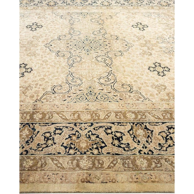 Solo Rugs Mogul, One-of-a-Kind Hand-Knotted Area Rug in Ivory, 8' 2" x 10' 3" For Sale - Image 4 of 8