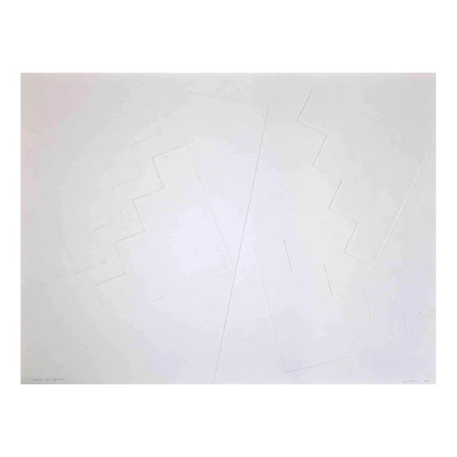 Nicola Carrino, Structure, Original Etching and Embossing, 1970 For Sale