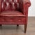 Pair of 20th Century Danish Red Vintage Leather Barrel Back Club Chairs For Sale - Image 11 of 12