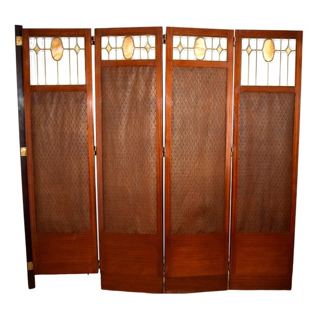 Antique Art Nouveau Folding Screen, Vienna For Sale