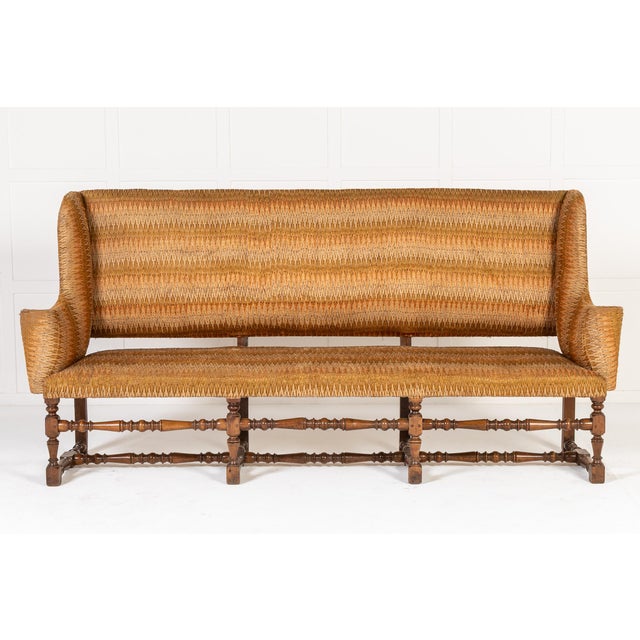 Brown Antique Italian Walnut Sofa, 1700s For Sale - Image 8 of 8