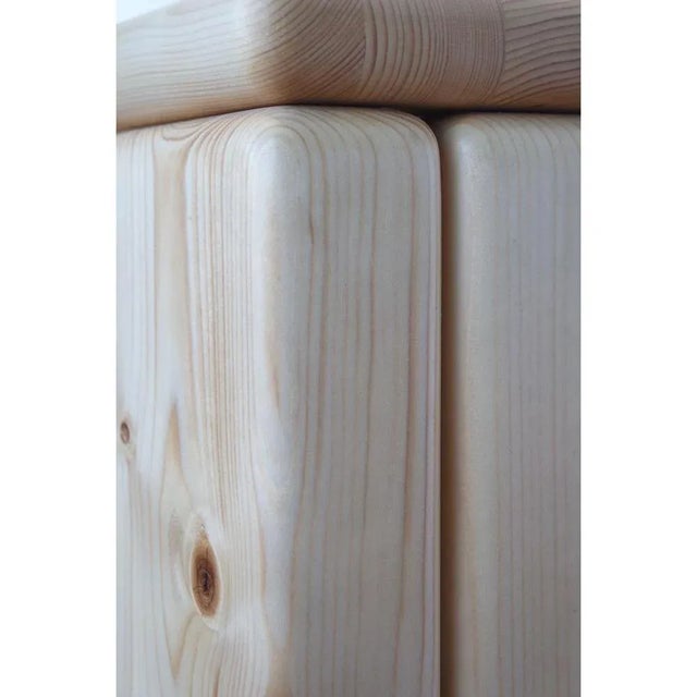 Wood Timber Stool in Wood by Onno Adriaanse For Sale - Image 7 of 8