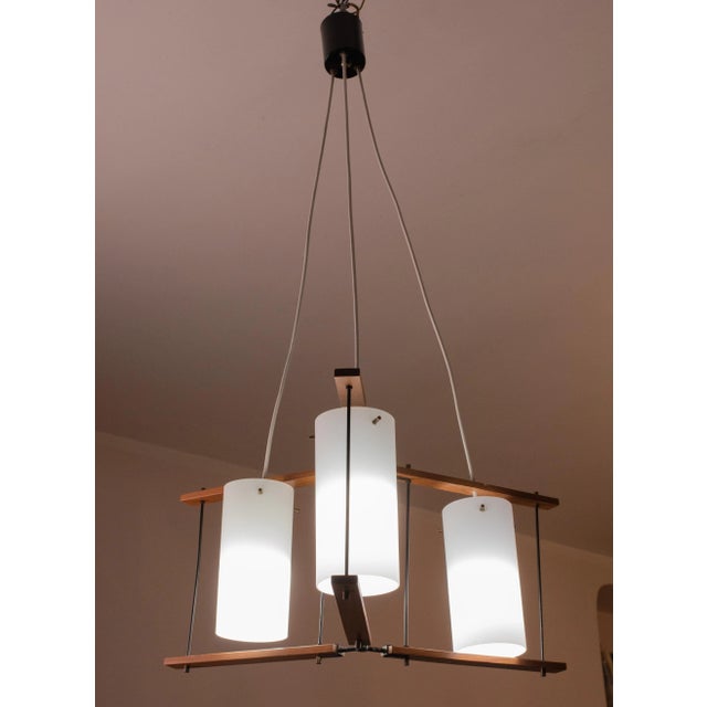 Italian Italian Mid-Century Chandelier by Stilnovo, 1970s For Sale - Image 3 of 12