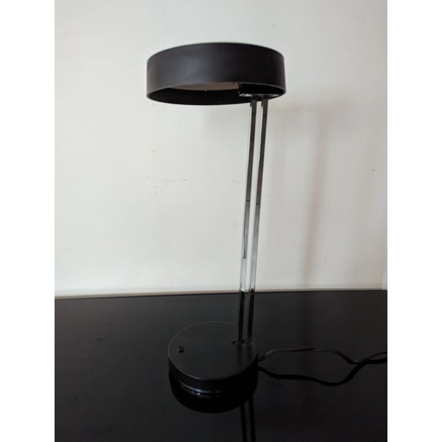 Lightolier 1970s Lightolier Black and Silver Task Lamp For Sale - Image 4 of 5