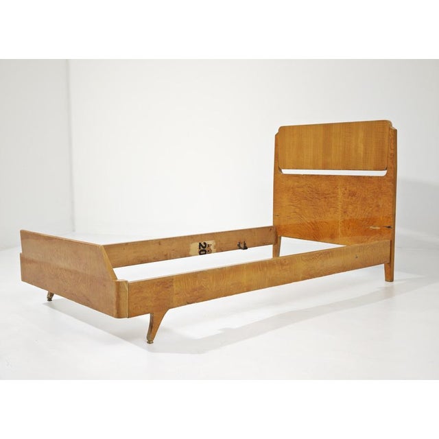 Single Wooden Bed in the style of Ponti or La Permanente Cantù, Italy, 1950s For Sale - Image 18 of 18