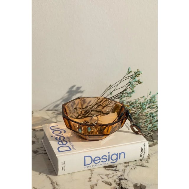 Amethyst Vintage Colourful Faceted Glass Bowls Set of Three For Sale - Image 8 of 12