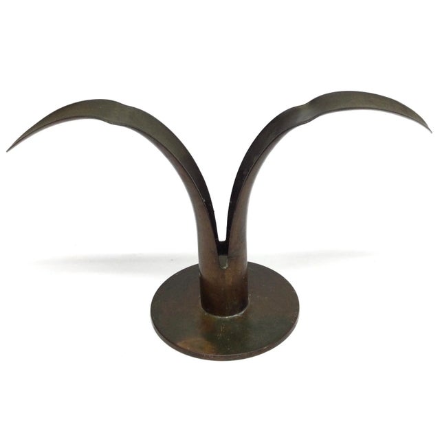 Antique Holland Brass Candle Holder For Sale - Image 11 of 13