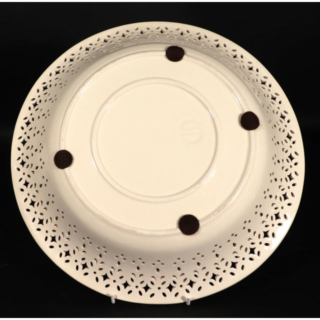 Creamware Covered Pierced Chestnut Basket and Stand, For Sale - Image 12 of 14