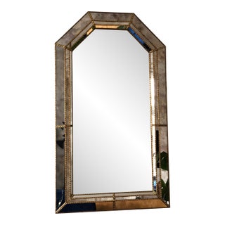 Large Vintage Venetian Brass Mirror – Gold Hollywood Regency, Spanish 1990s For Sale