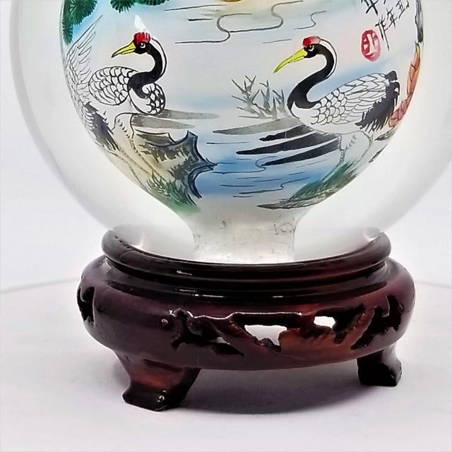 Chinese Reverse Painted Glass Ball For Sale - Image 9 of 12