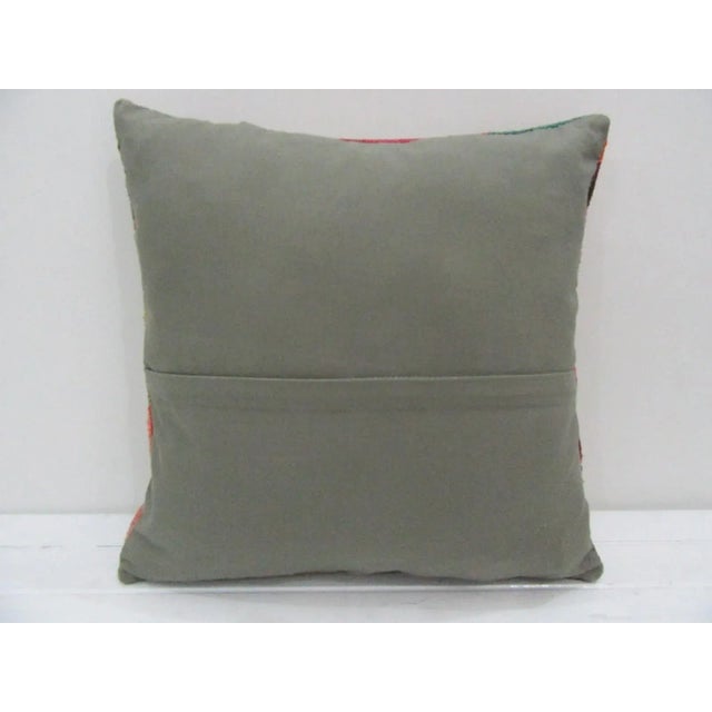 Rustic Handmade Patchwork Kilim Pillow Cover For Sale - Image 3 of 4
