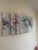 White 1980s Vintage Stack Canvas Art For Sale - Image 8 of 14