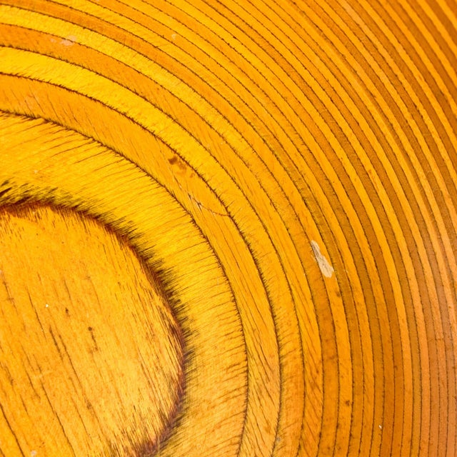 Mid-Century Modern Mid 20th Century Vintage Mid Century Modern Paavo Asikainen Finland Hand Turned Laminated Bowl For Sale - Image 3 of 12