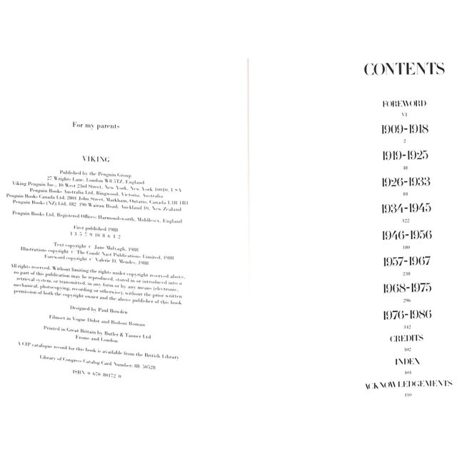 Traditional "Vogue History of 20th Century Fashion" Book 1988 Mulvagh, Jane For Sale - Image 3 of 12