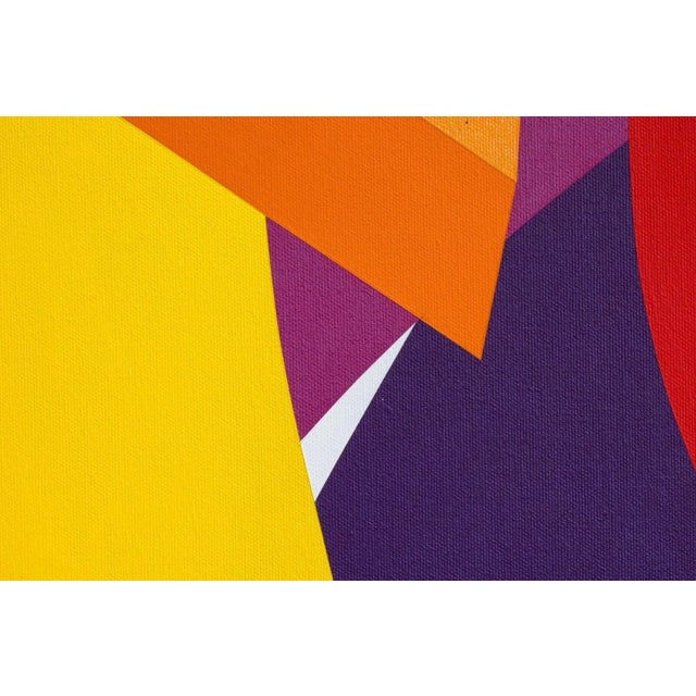 1990s 1996 Jeff Kalban Signed Monumental Modern Abstract Acrylic on Canvas Painting For Sale - Image 5 of 8