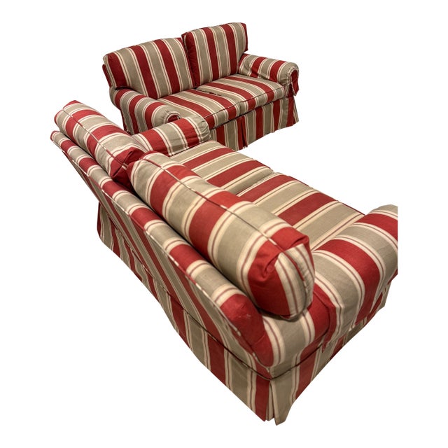 Vintage Bradford Furniture Matching Loveseat Set For Sale