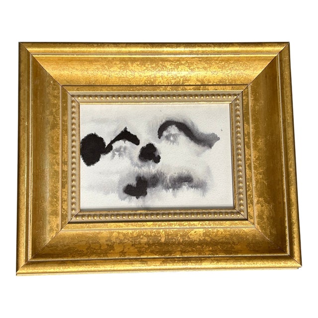 Contemporary Original Abstract Face Watercolor Painting For Sale