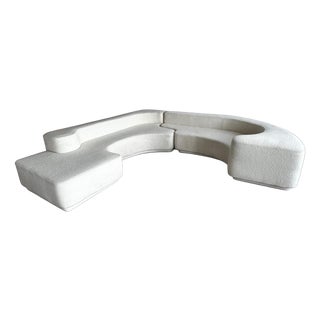 Vintage Lara Sofa in White Bouclé by Roberto Pamio for Stilwood, 1970s For Sale