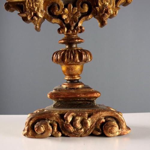 Carved Wooden Support Fan Stand For Sale - Image 5 of 7