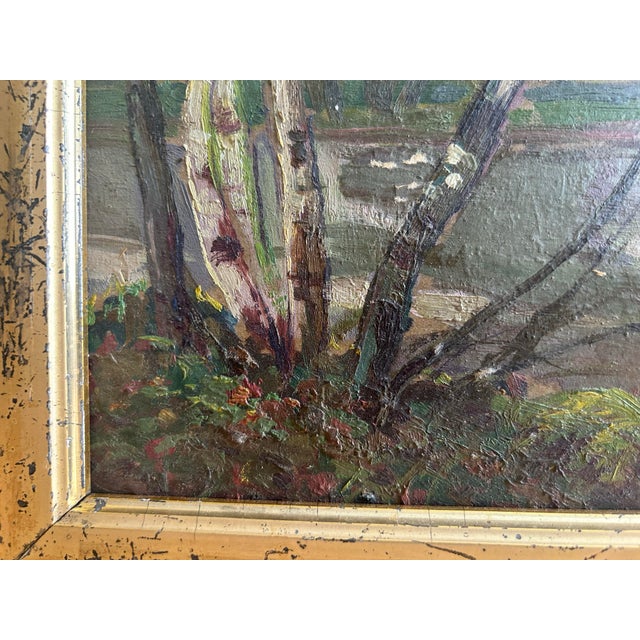 Mid 20th Century Diminutive Framed Landscape Oil Painting For Sale In Boston - Image 6 of 10
