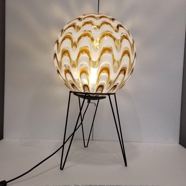Vintage Italian Table Lamp in Murano Glass, 1970s For Sale - Image 4 of 18