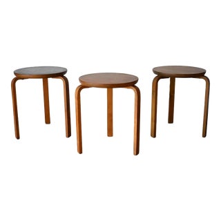 Swedish Dot Stools in the Style of Alvar Aalto, Ca. 1950 For Sale