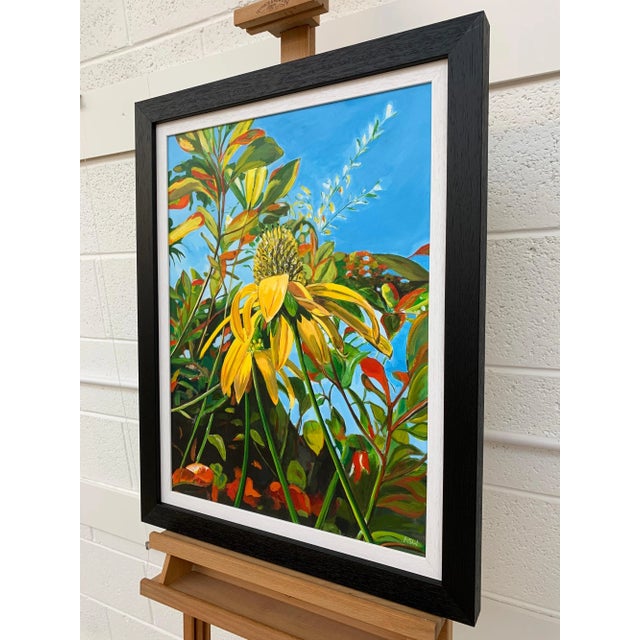 2010s Colourful Original Painting of English Country Garden Flowers by British Artist For Sale - Image 5 of 9