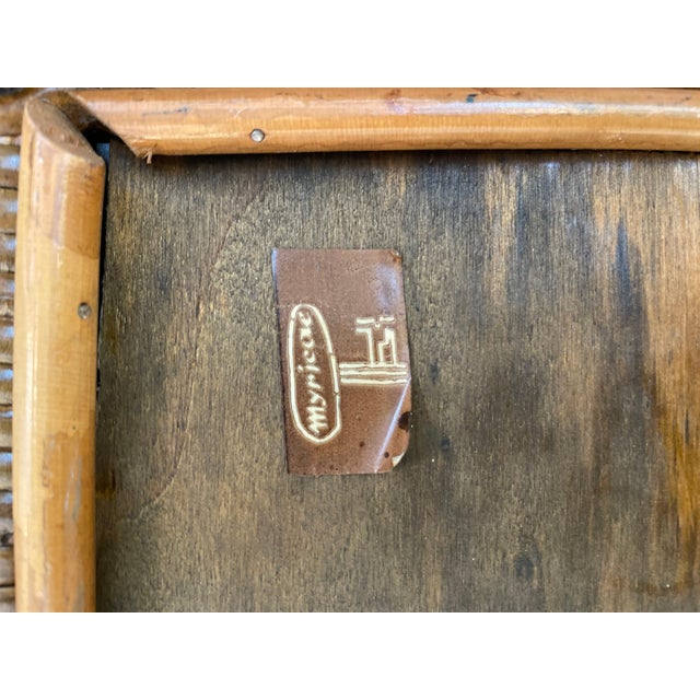 Bamboo Tray with Handles and Mirror Finish, 1970s For Sale - Image 9 of 11