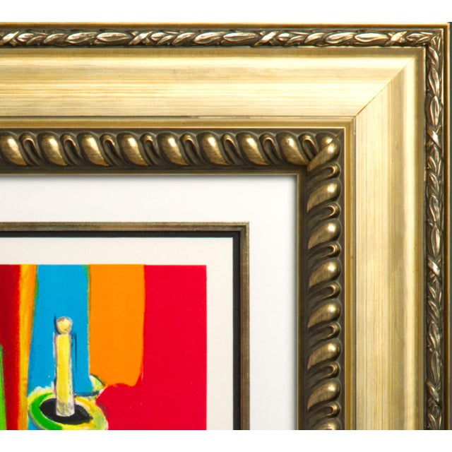 Late 20th Century Marcel Mouly Hand Signed Lithograph 55/300 "La Lampe À Pétrole" 23x29.25" Framed For Sale In Portland, OR - Image 6 of 7